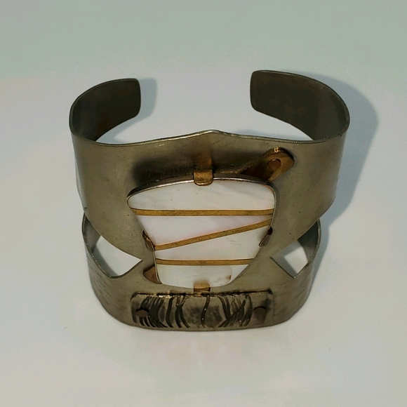 Vintage Brutalist Cuff Bracelet - Picture 2 of 7